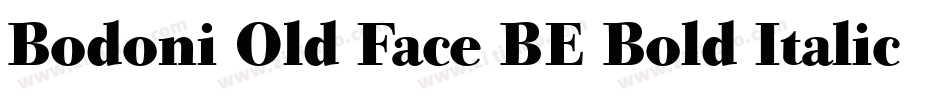 Bodoni Old Face BE Bold Italic Oldstyle Figures字体转换